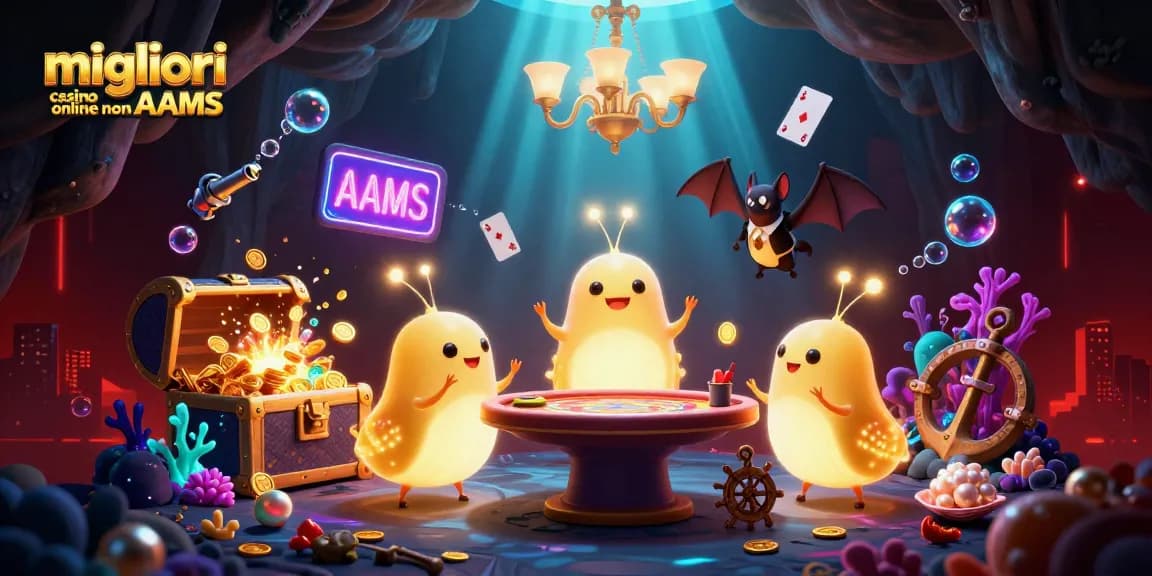I migliori casino online non AAMS illuminati dai luccicanti vermi luminosi in una scena vivace.