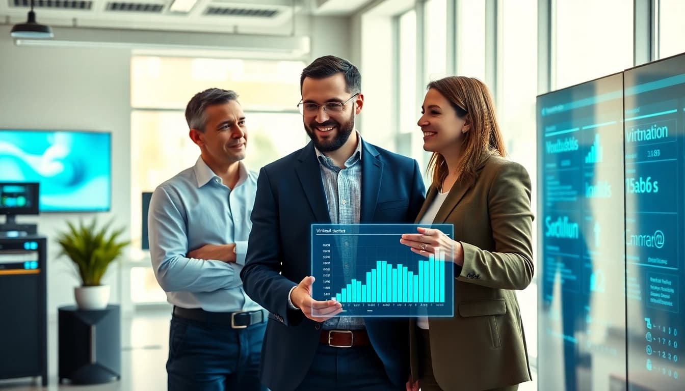 Best MSP for virtualization and storage providing consulting services in a modern office environment.