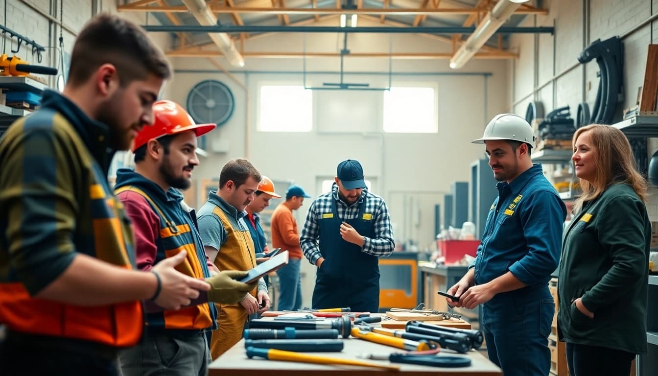 Hands-on learning experience at a Trade School In Tennessee highlighting engaged students.