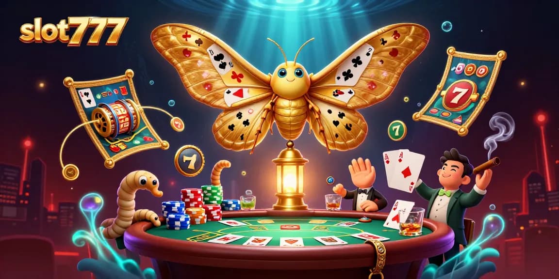 Experience thrilling wins at slot777 with an ultra-detailed scene of vibrant casino elements.
