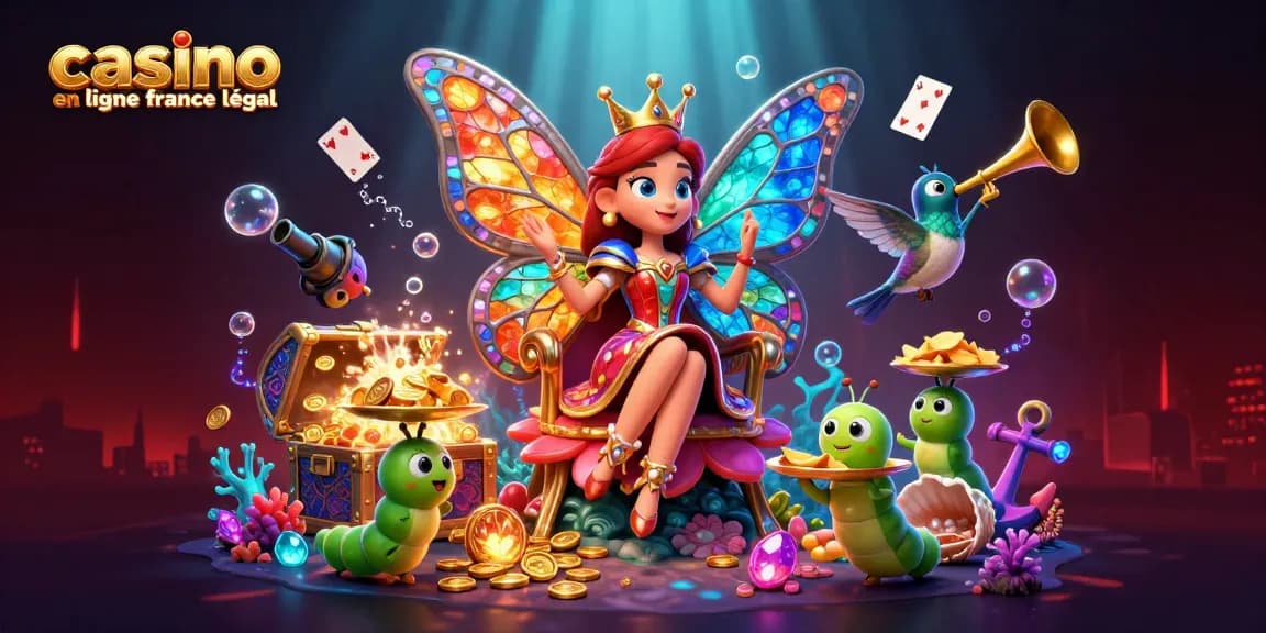 Visitez un casino en ligne France légal avec une reine papillon et un royaume sous-marin féérique