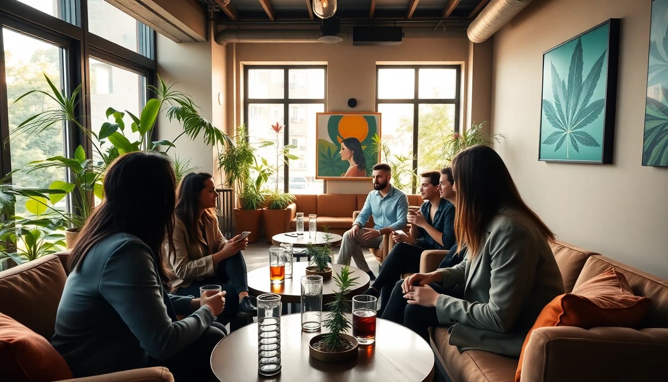 Les membres du social club Madrid profitent d'un environnement convivial et relaxant.
