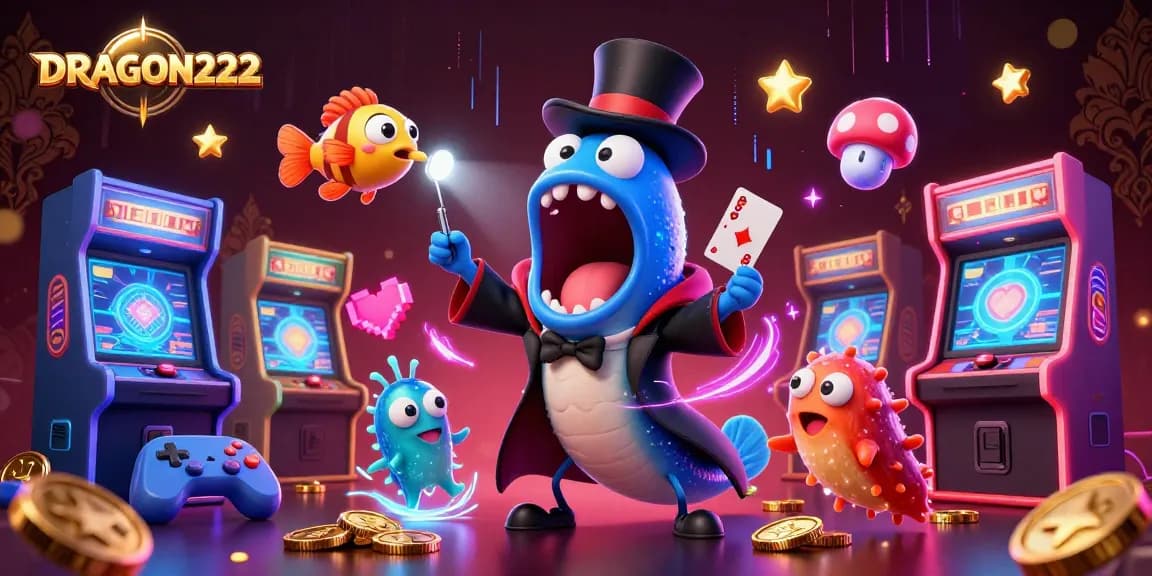 Experience a thrilling game with DRAGON222's vivid casino energy amidst magical sea creatures.