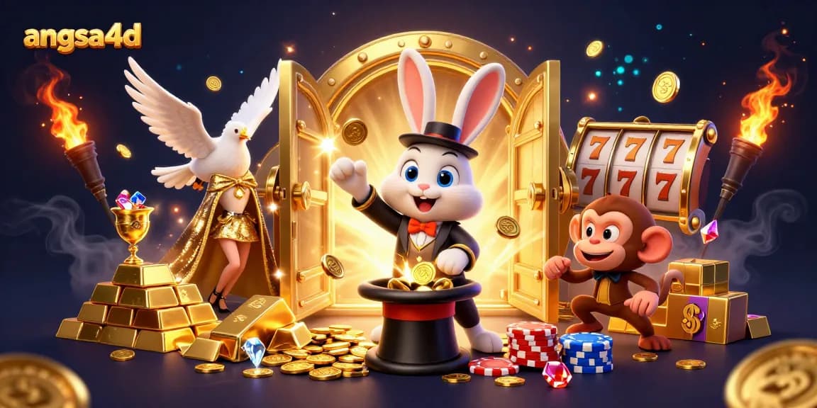 Experience thrilling gameplay with angsa4d as a magician rabbit unveils riches in a casino setting.