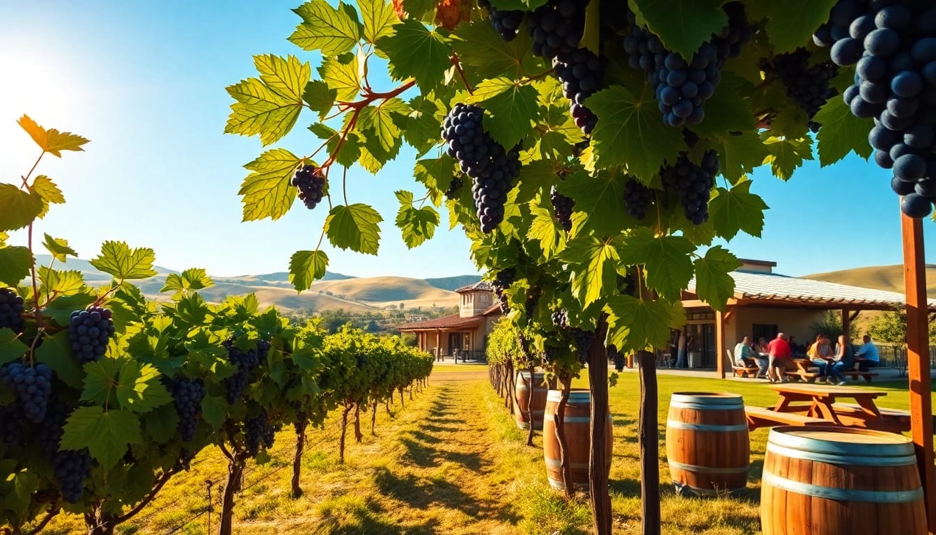 Savoring fine wines at Sacramento Wineries in a scenic vineyard setting