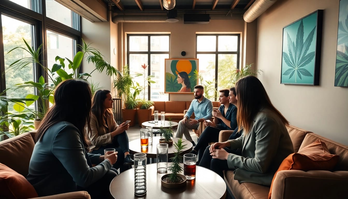 Les membres du social club Madrid profitent d'un environnement convivial et relaxant.