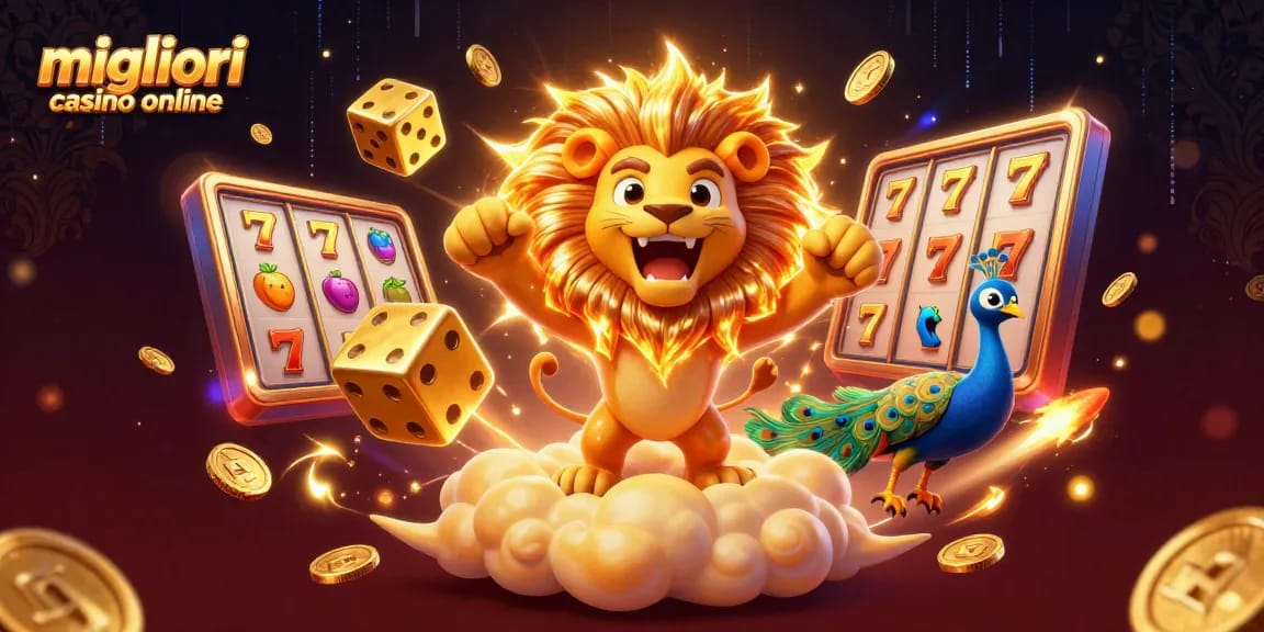 Gioca nei migliori casino online con slot e jackpot, circondato da elementi dinamici.