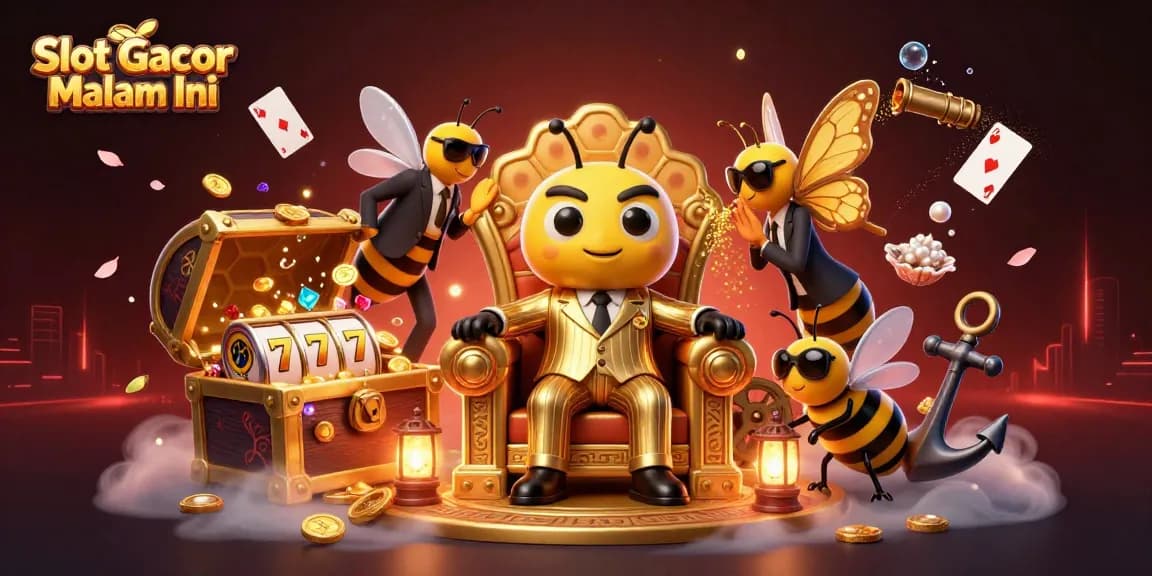 Engage with Slot Gacor Malam Ini as you immerse in this dazzling 3D casino scene filled with fortune elements.