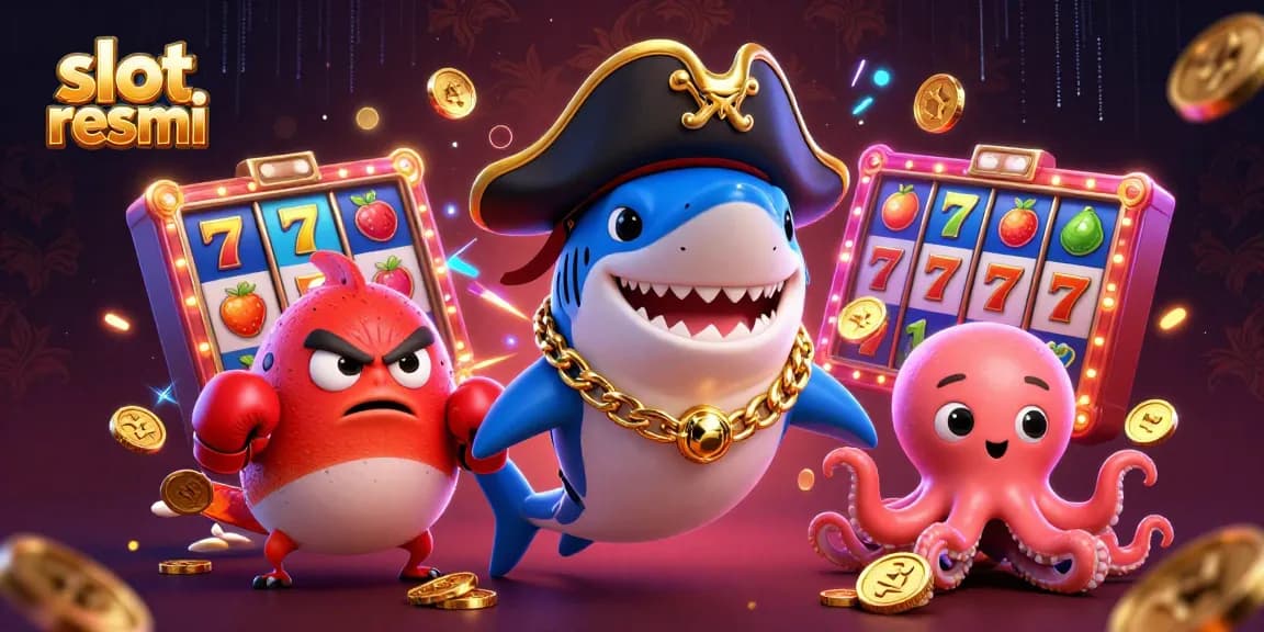 Spin and win at slot resmi with vibrant 3D cartoon characters enjoying the game!