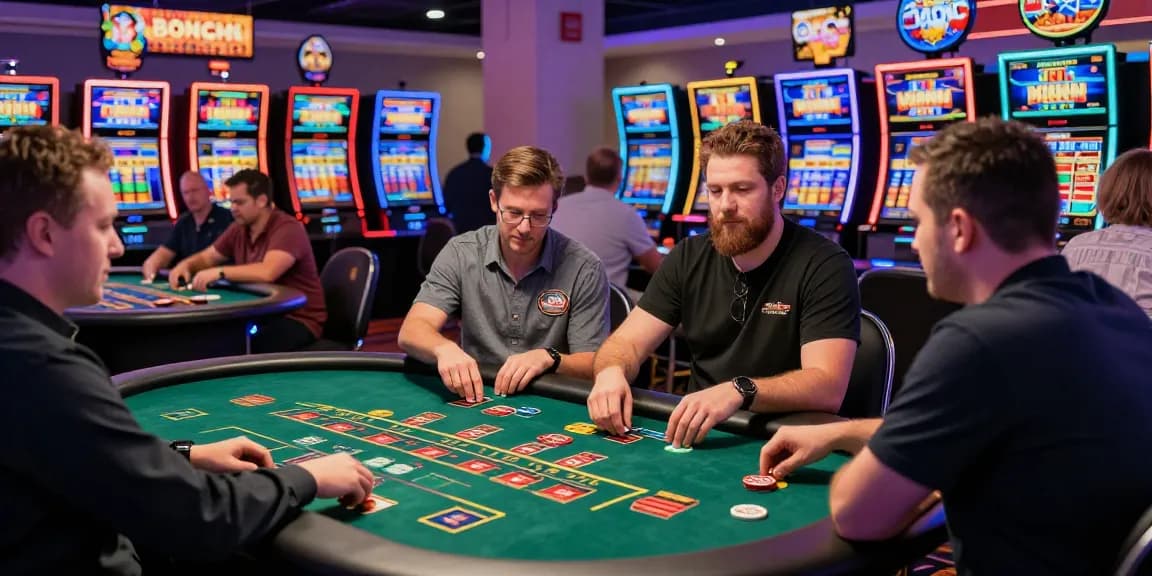 Exciting gaming experience at Britsino credit card casino at https://iis.org.uk with players engaged at blackjack table.