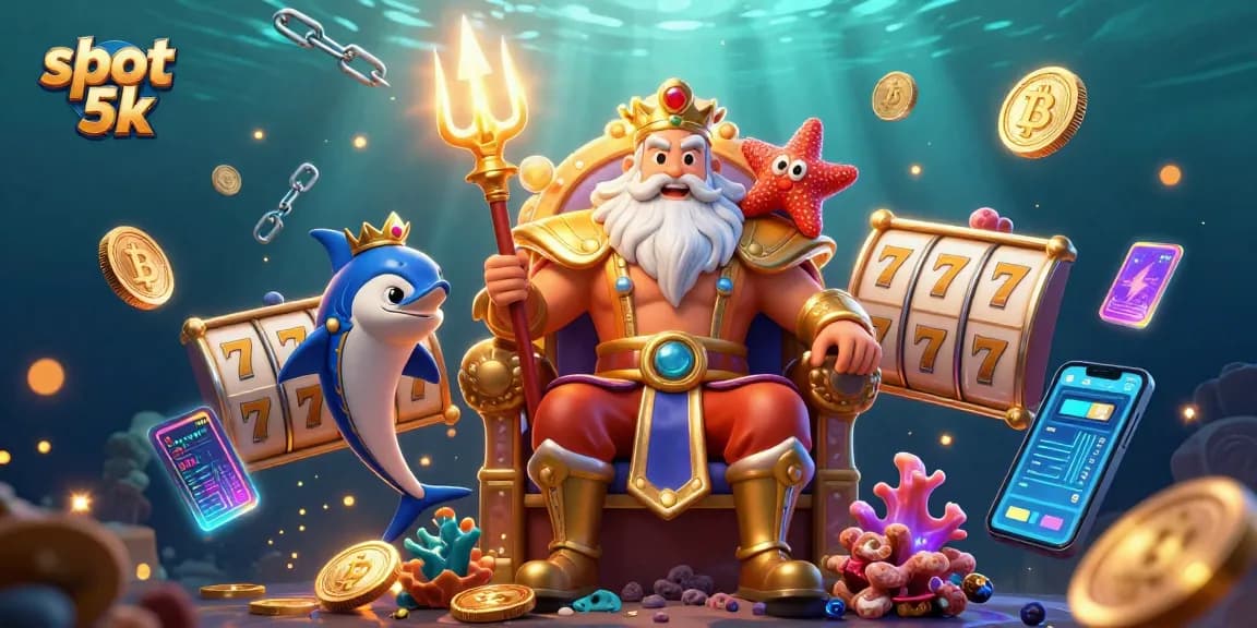 Experience thrilling wins with slot 5k in this vibrant underwater casino scene