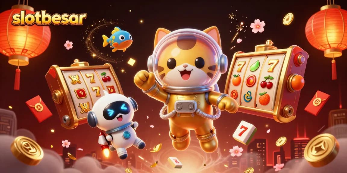 Engage with slotbesar fun through vibrant gaming excitement, slot machines, and animated characters.