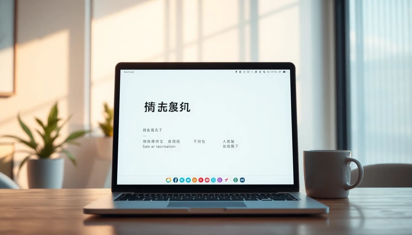 Interactive interface of 有道翻译 displayed on a laptop in a modern workspace.