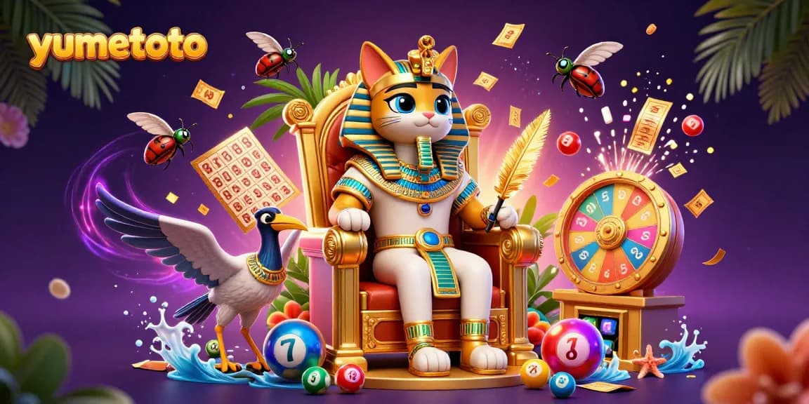 Experience the thrill of yumetoto with colorful lottery balls and a vibrant gaming scene.
