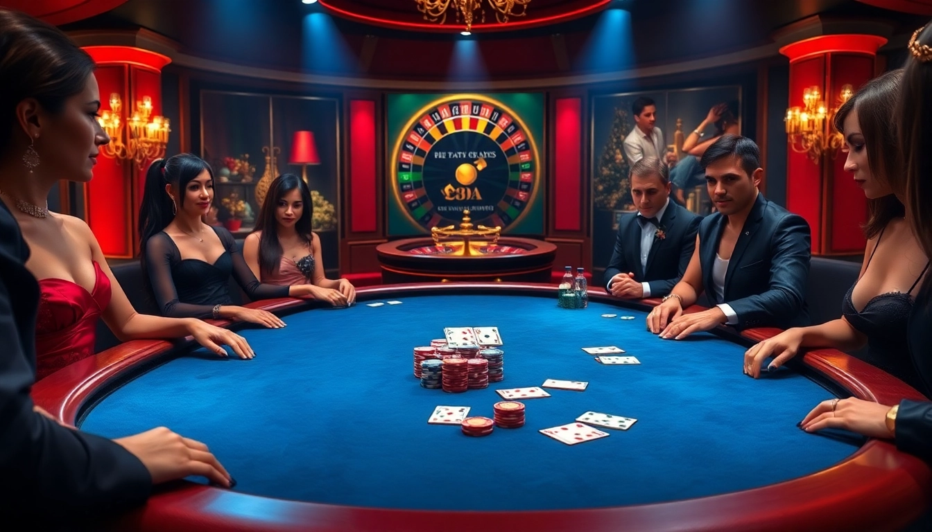 Jeu de poker captivant au meilleur casino en ligne avec des jetons et des cartes vibrants.