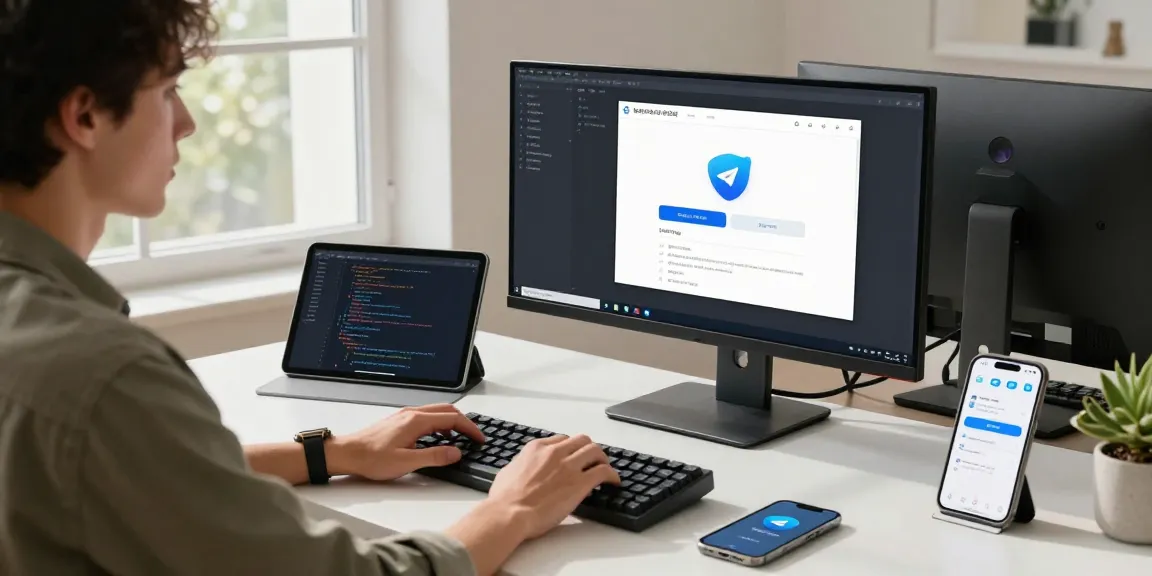 Seamless coding experience with 纸飞机中文版 interface displayed on a monitor in a modern workspace.