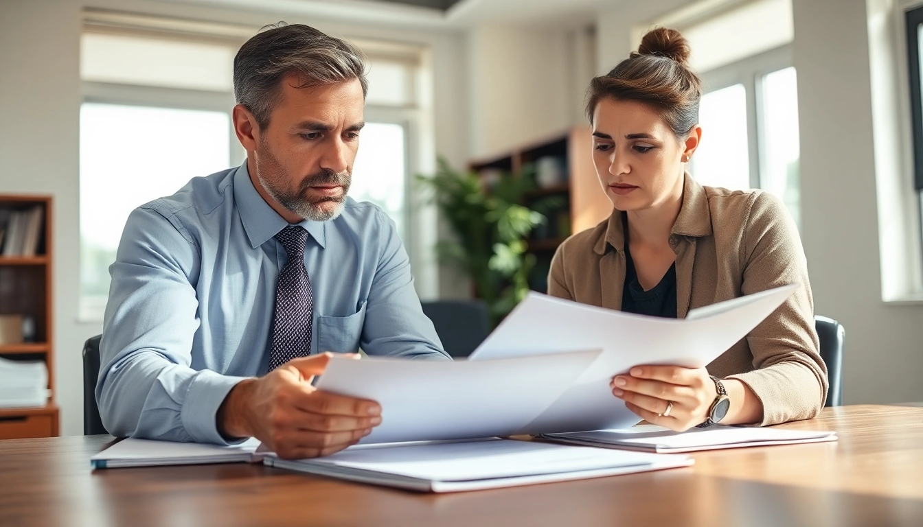 Clearwater truck accident attorney providing guidance and support to a client in a professional office.