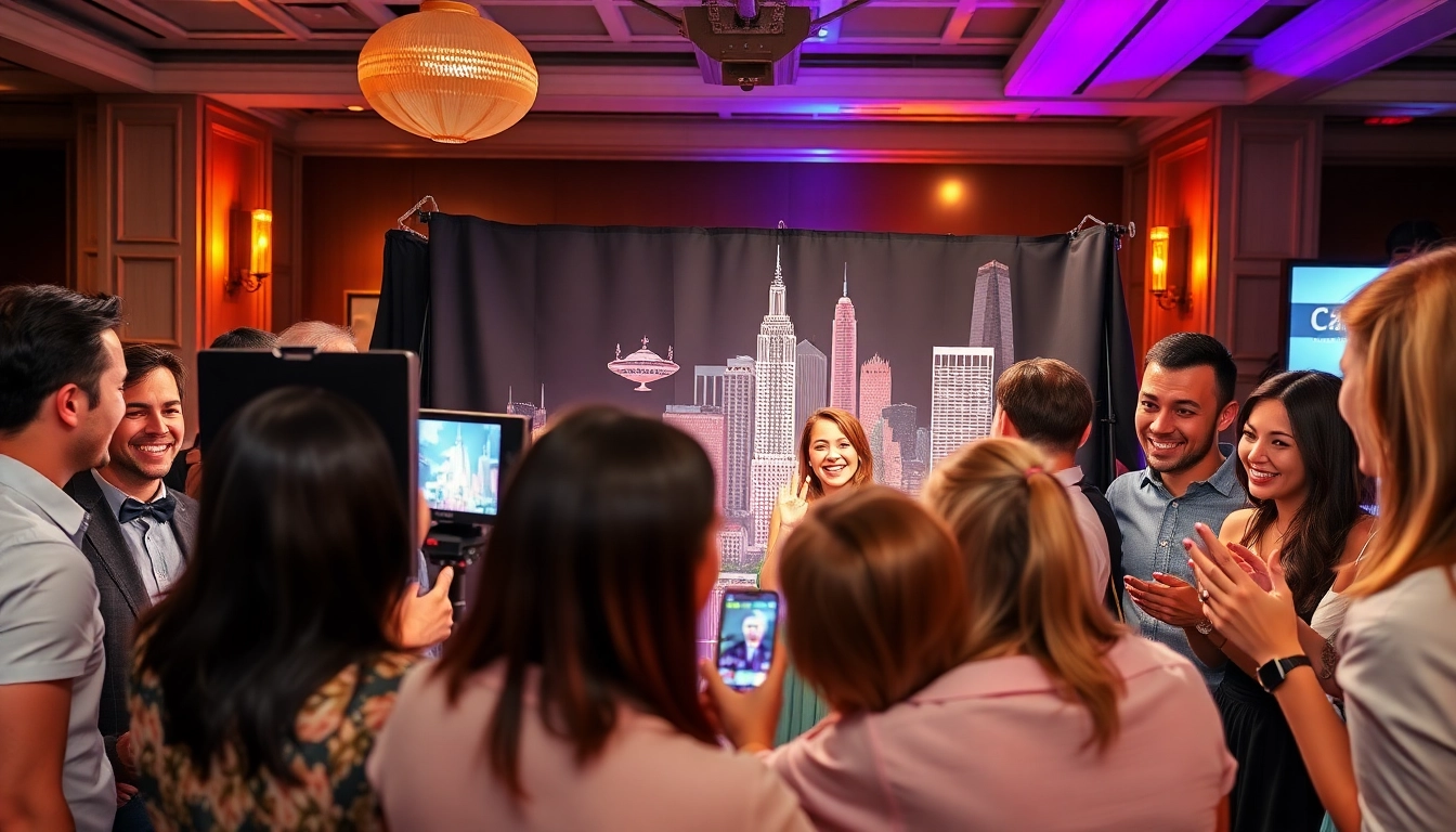 Cherished moments at a photo booth Chicago event, featuring vibrant props and joyful guests.