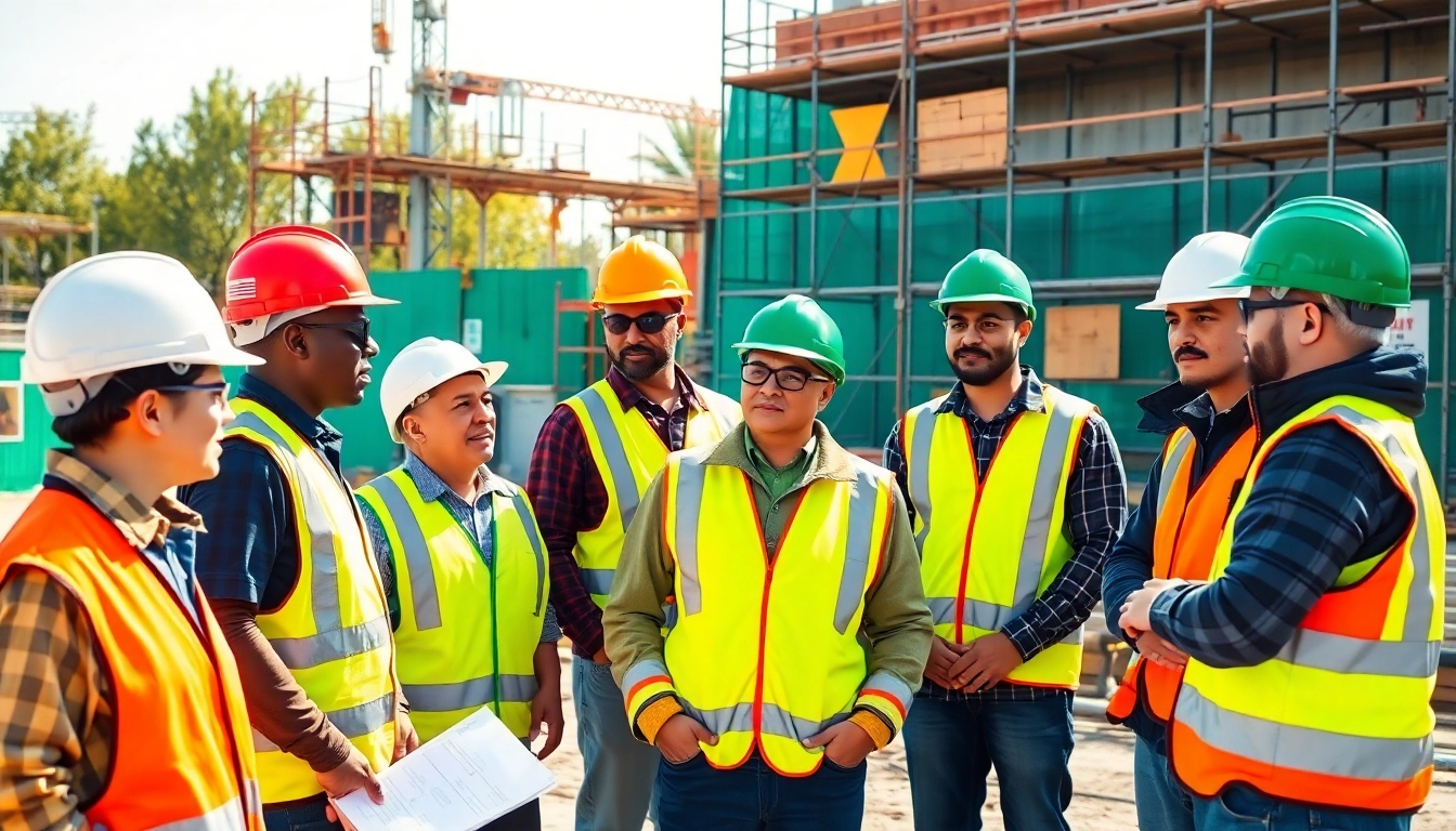 Engaged construction safety programs training session emphasizing teamwork and protocols.