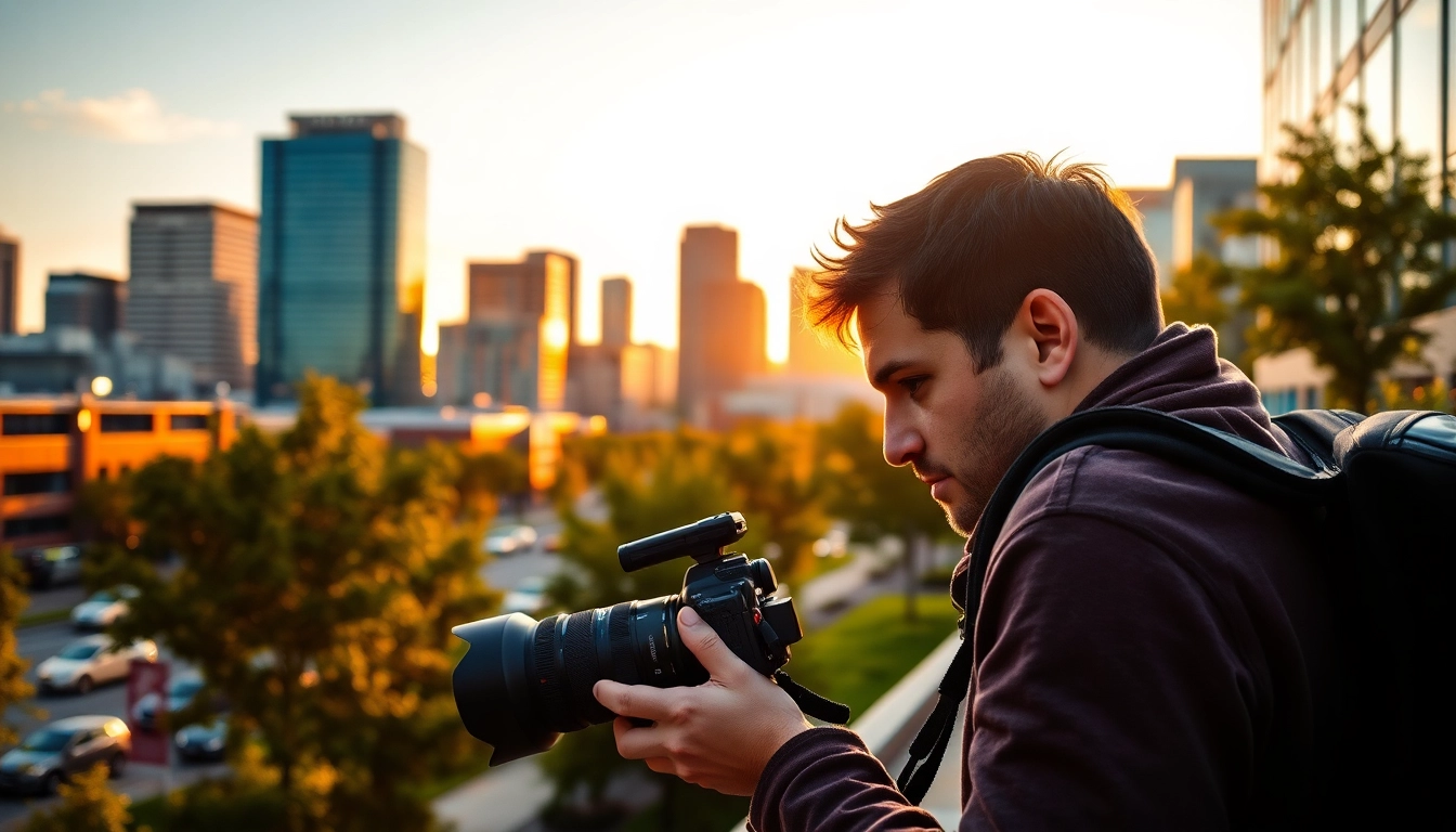 Photographer capturing the essence of Edmonton, showcasing a professional photography company Edmonton.