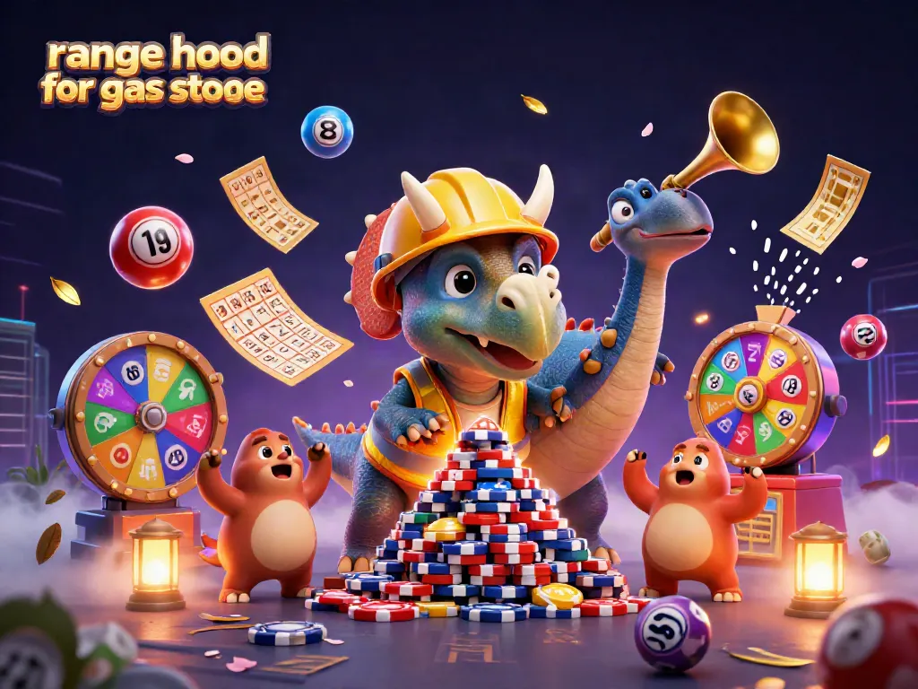 Engage with an exciting digital scene showcasing a range hood for gas stove surrounded by vibrant gambling elements.