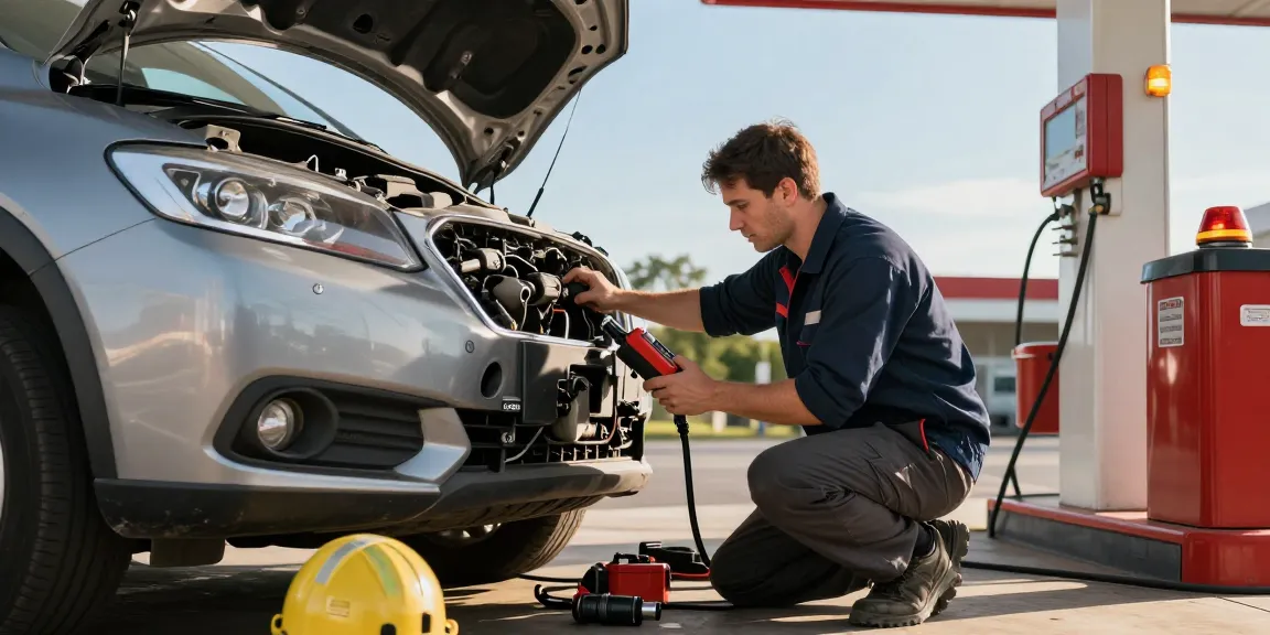 Fast fuel drainage service addressing contamination in fuel tank at roadside location.