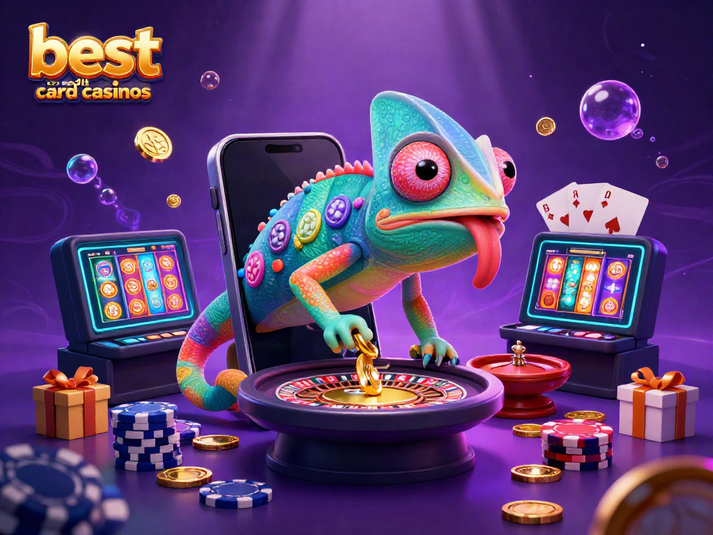 Experience the excitement of the best credit card casinos with vibrant characters, slots, and games!