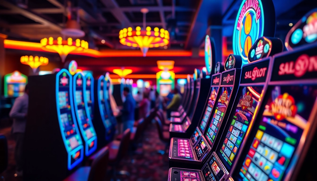 Main slot777 machine featured in a lively casino atmosphere.