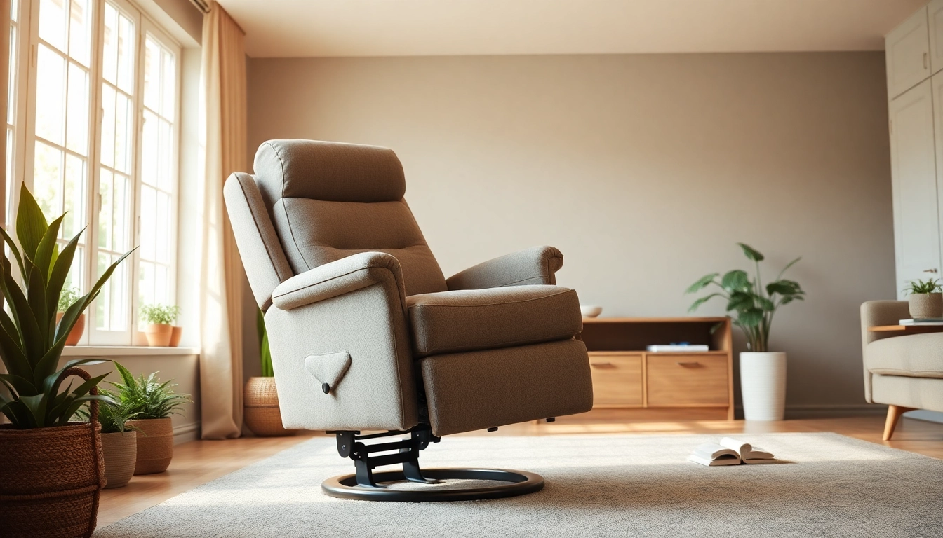 Explore the elegant tall man lift recliner chair placed in a warm and inviting living room.