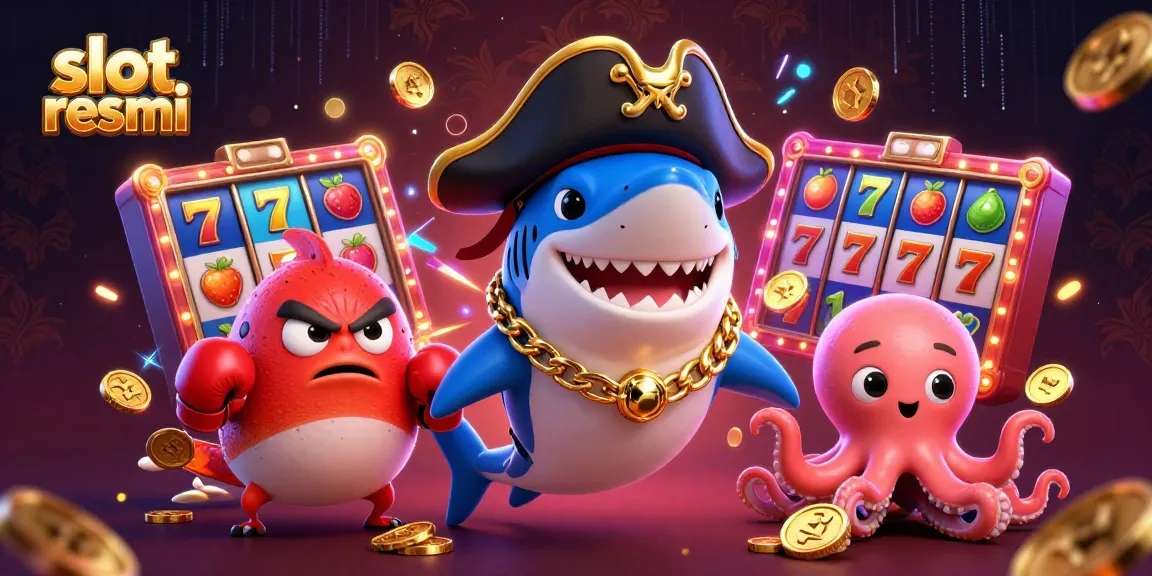Spin and win at slot resmi with vibrant 3D cartoon characters enjoying the game!
