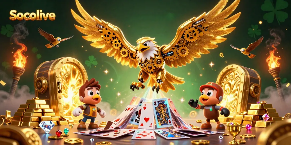 Socolive offers exhilarating online gaming, featuring vibrant 3D characters amidst a wealth of treasures.