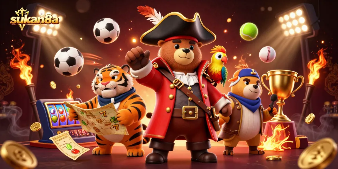 Experience the excitement of sukan8a casino with thrilling sports elements and vibrant characters.