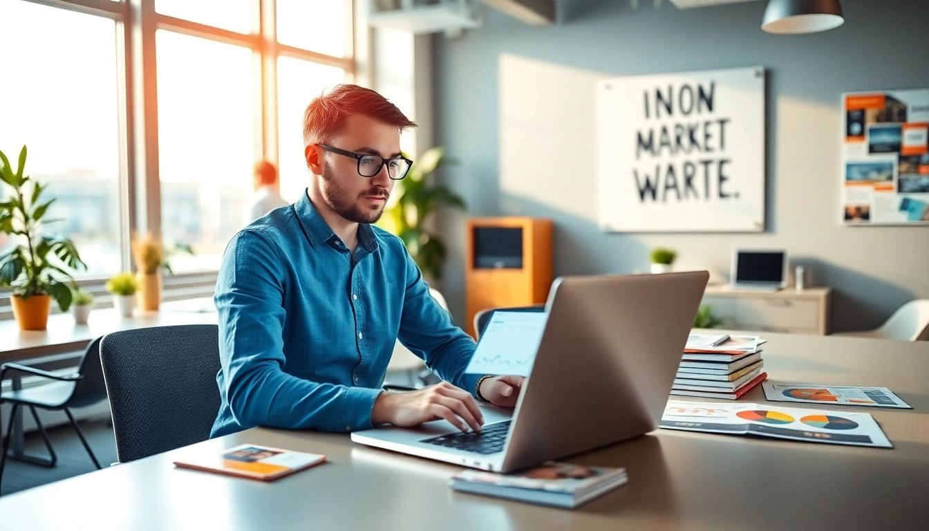 Boost your online marketing edmonton efforts with expert strategies and analytics in a vibrant workspace.