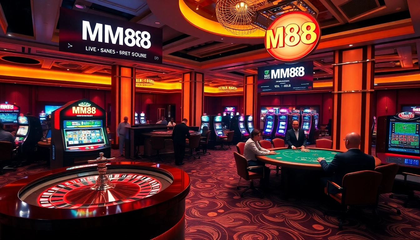 Players enjoying thrilling games and betting experiences at MM88 casino.