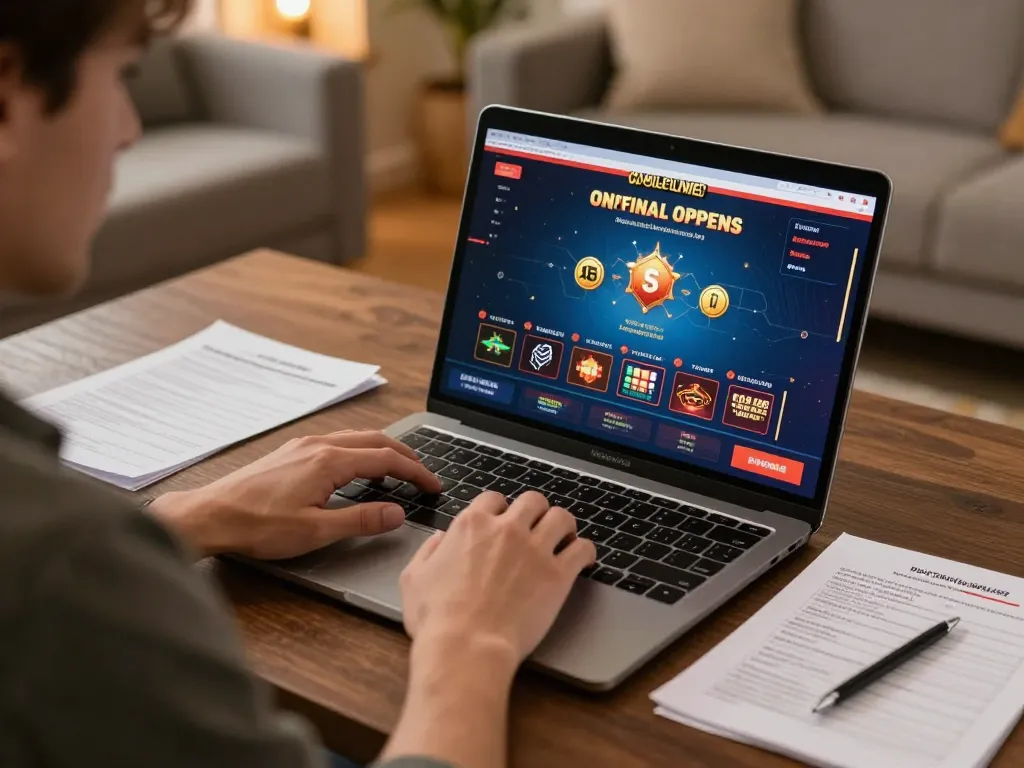 Intently playing ดูหนังออนไลน์ with online casino games showcasing strategy and engagement