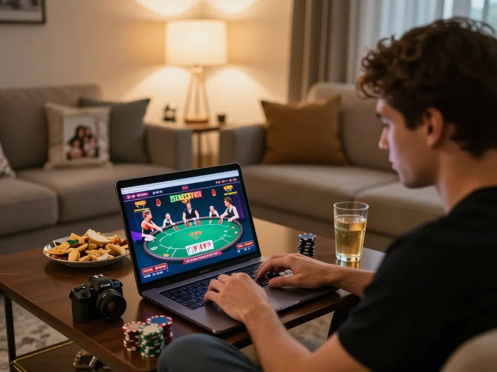 Pemain yang terlibat dalam poker online di situs resmi dari kenyamanan rumah