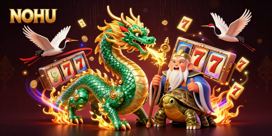 Experience thrilling casino excitement with NOHU's jackpot symbol-rich illustration.