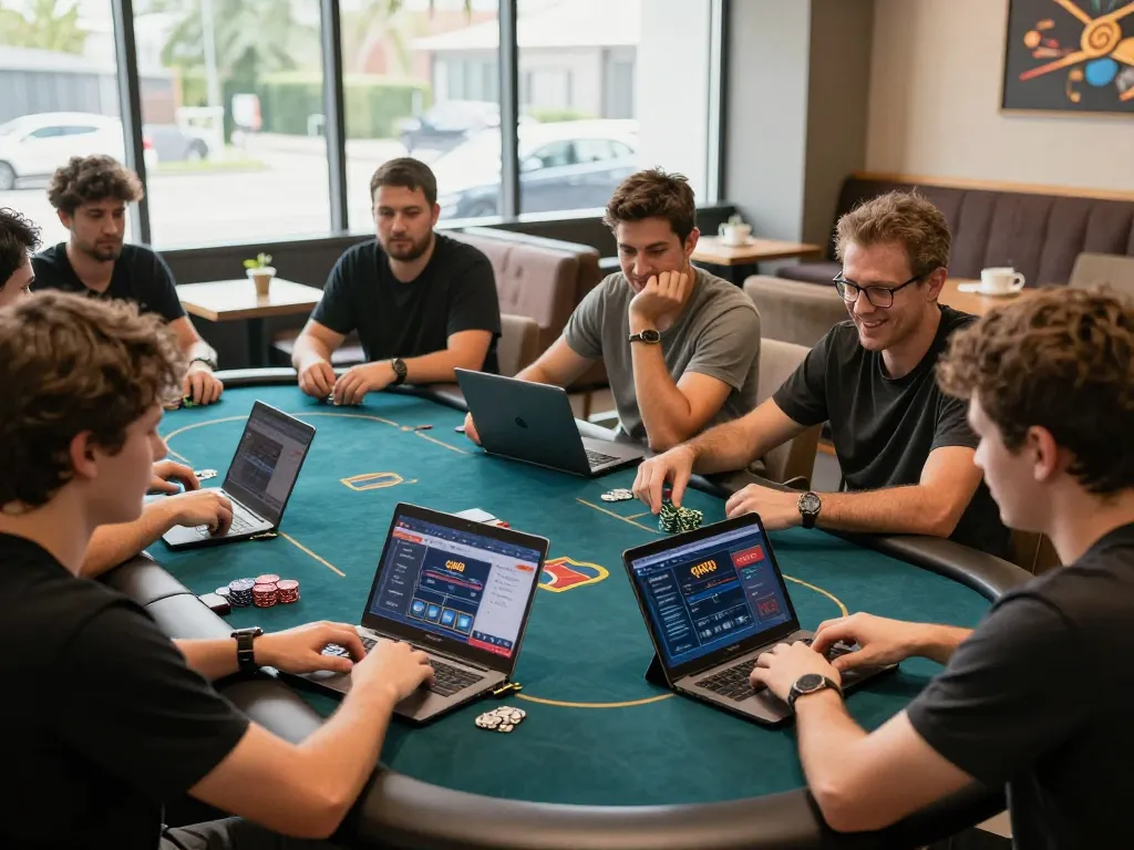 Players enjoying a focused online game at qq88, showcasing strategic gameplay and community engagement.