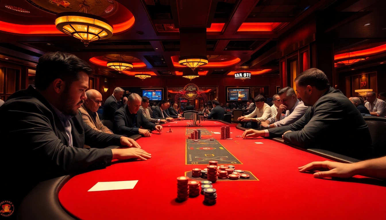 Interwin menawarkan suasana kasino berkelas dengan pemain poker yang terlibat dalam permainan.