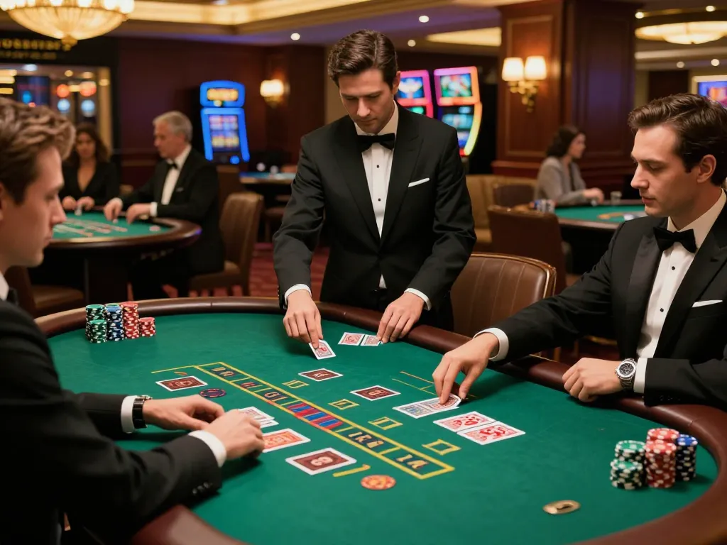 Players enjoying blackjack at f168 casino, showcasing exciting gameplay and elegant surroundings