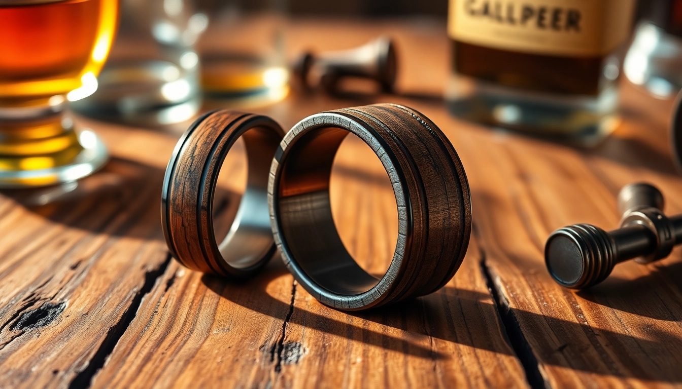 Unique Whiskey Barrel Wedding Bands for Timeless Love