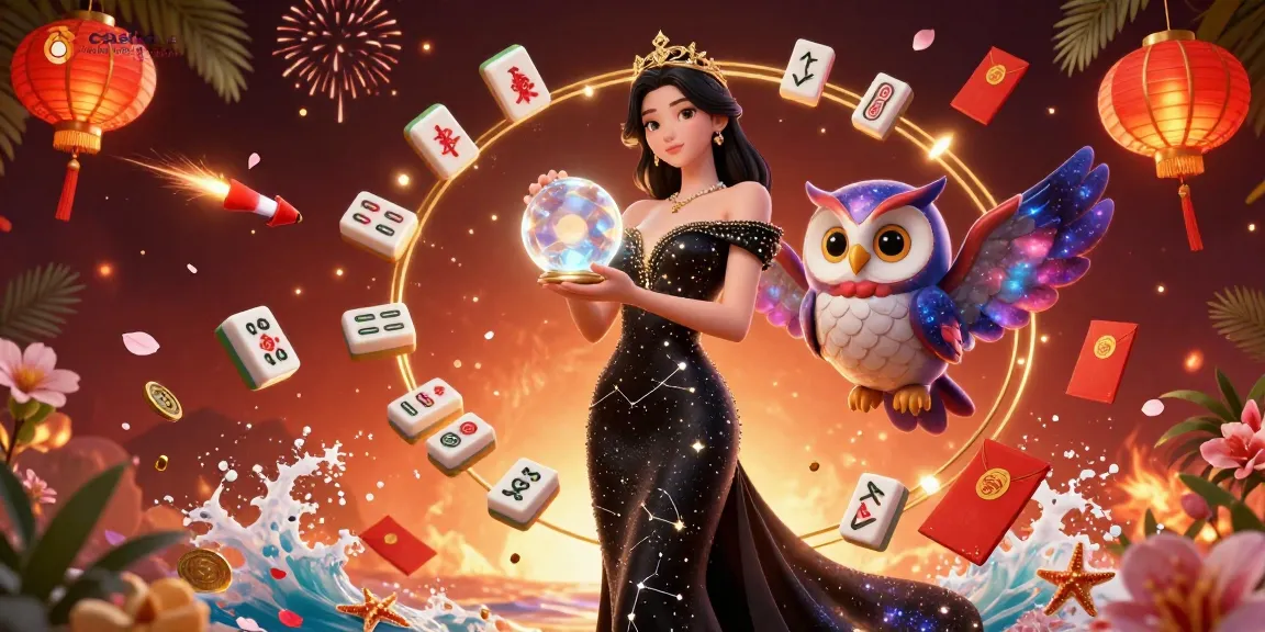Découvrez une expérience immersive au casino en ligne France légal avec une magnifique illustration 3D présentant un thème mystique.