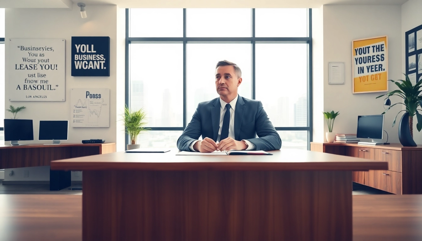 Business coach Los Angeles leading a strategy session in a modern office.