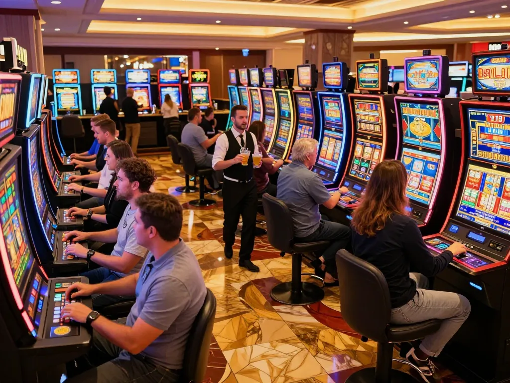 Celebrate a big win at slot 777 machines in a lively casino atmosphere.