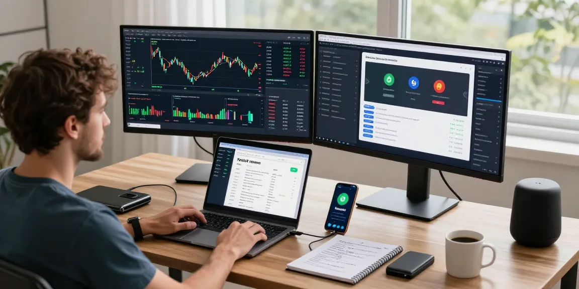 Beginner cloud mining platform setup in a professional crypto trading environment with advanced security tools.