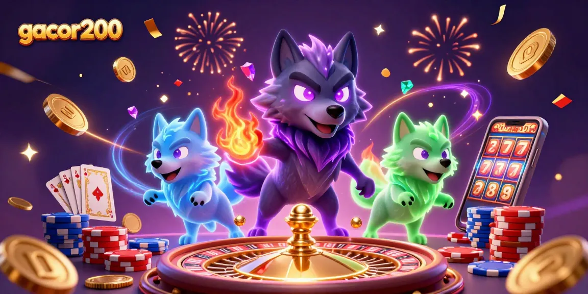 Experience the excitement of gacor200 with vibrant 3D casino elements and ghostly characters.