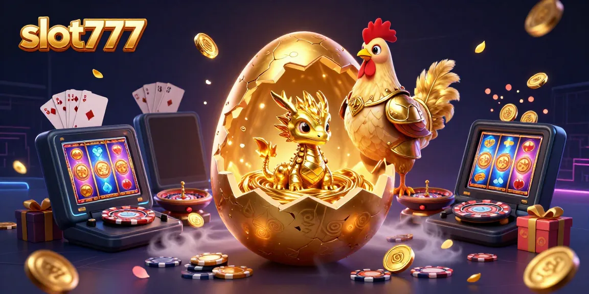 Experience the thrill of slot777 with a dazzling golden dragon surrounded by jackpot elements.