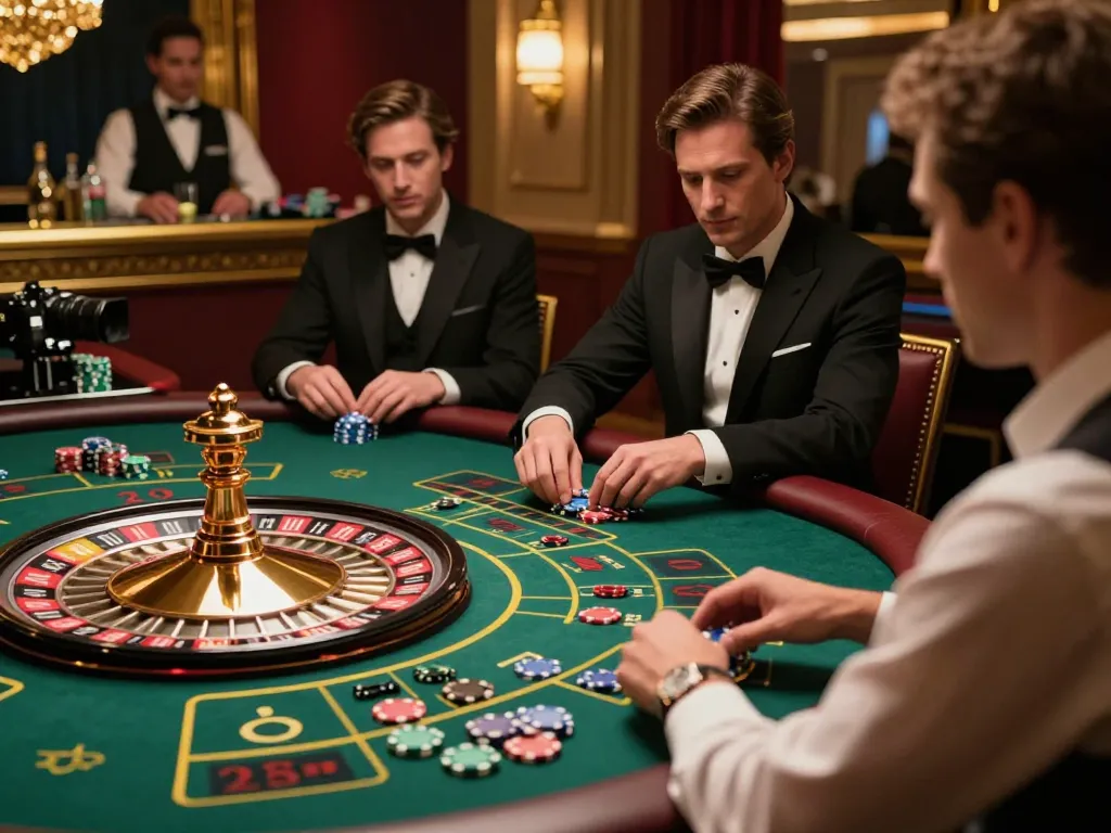 Experience the thrill at PUB88 with players placing strategic bets at a roulette table.