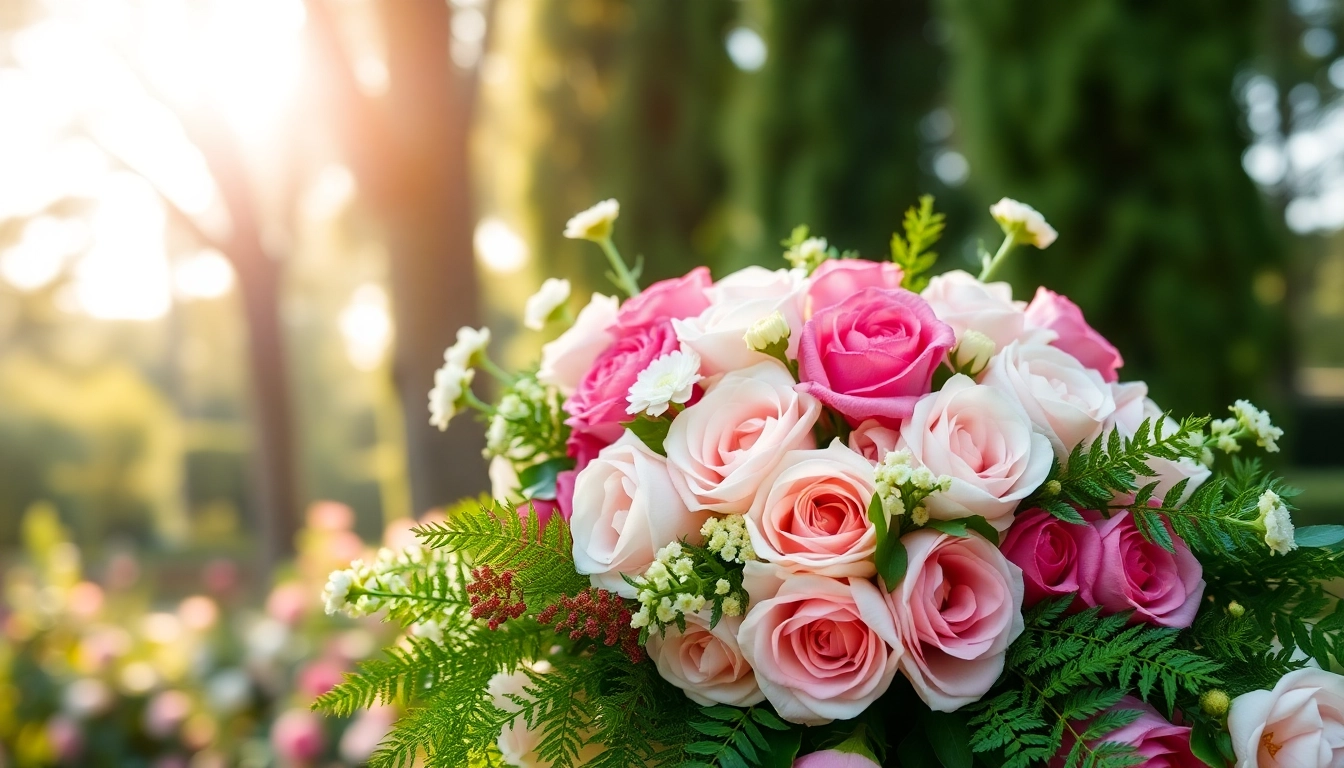 Arrange wedding flowers beautifully to create a romantic garden atmosphere.