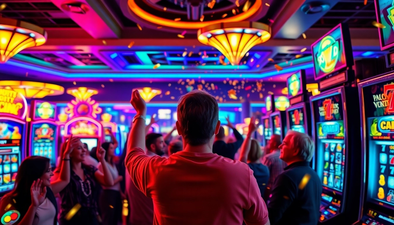 Menangkan hadiah besar pada slot online dengan suasana meriah di kasino.
